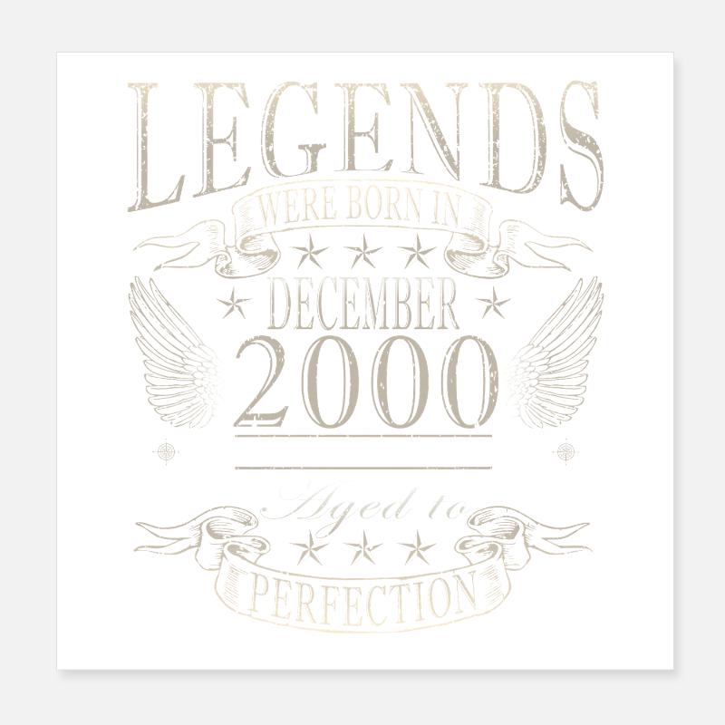 Dezember 2000 Dezember Jubiläum Dezember 2000 Poster 20x20 cm