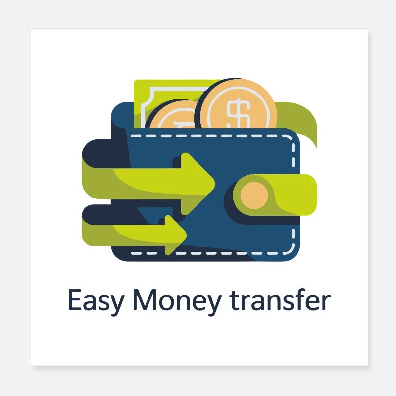 Cash Flow Wallet Icon Poster 8" x 8" (20x20 cm)
