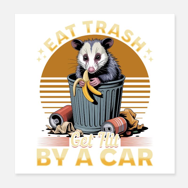 Drôle d’opossum Poster 20 x 20 cm