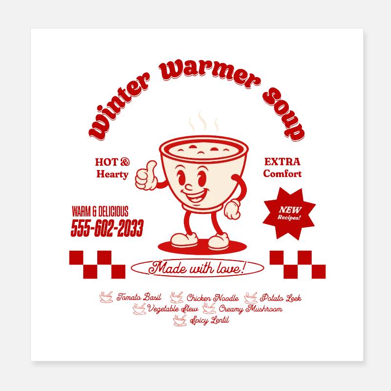 Winter Warmer Soup Poster 20x20 cm