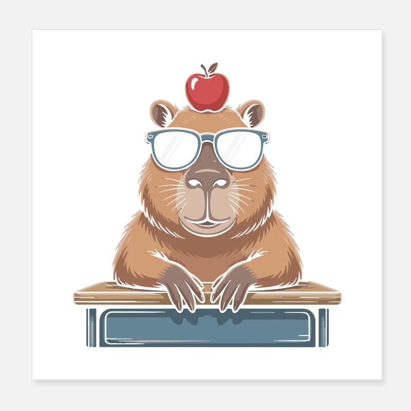Süßes Capybara Poster 20x20 cm