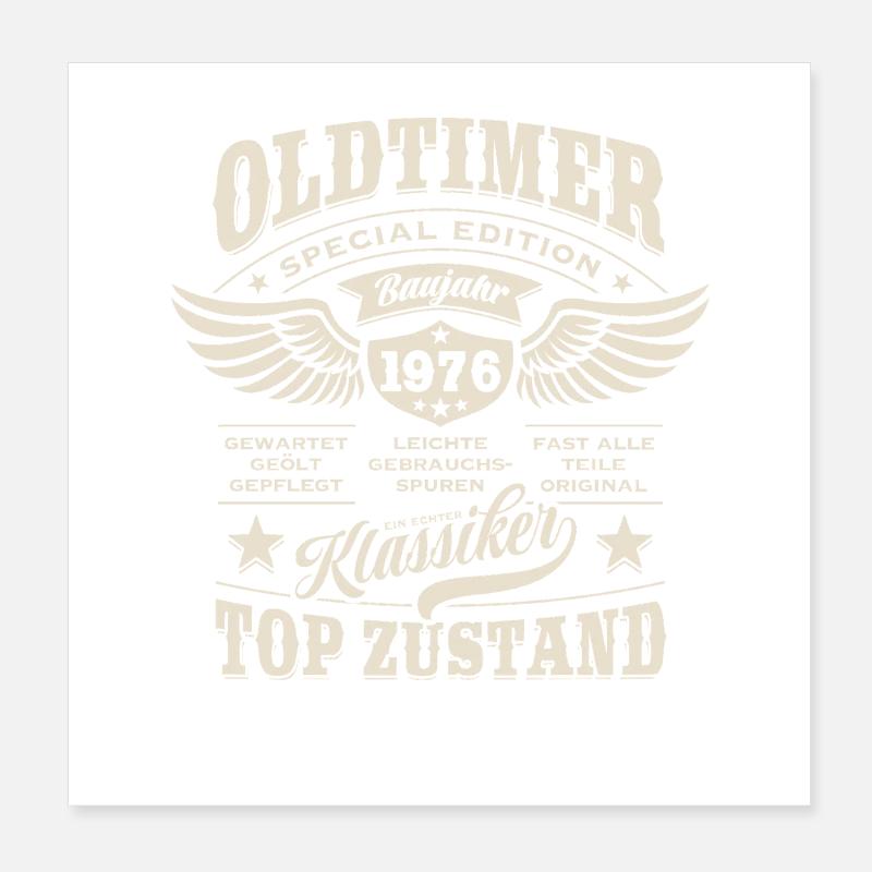 Oldtimer Modell 1976 | Geburtstag Geschenk Poster 20x20 cm