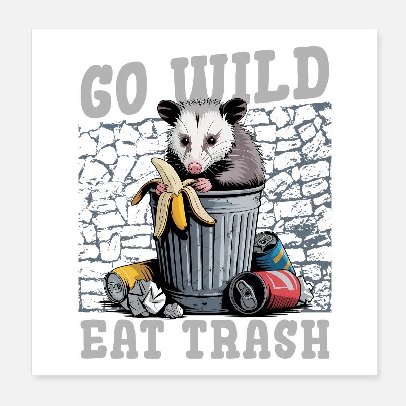 Funny Opossum Poster 20x20 cm