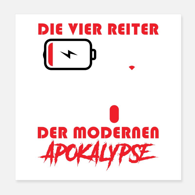 Computer DIE VIER REITER DER MODERNEN APOKALYPSE Poster 20x20 cm
