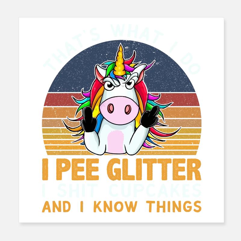 Einhorn Poster 20x20 cm