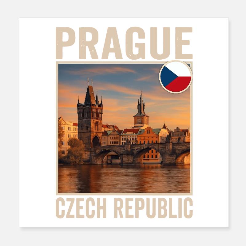 Prag Poster 20x20 cm