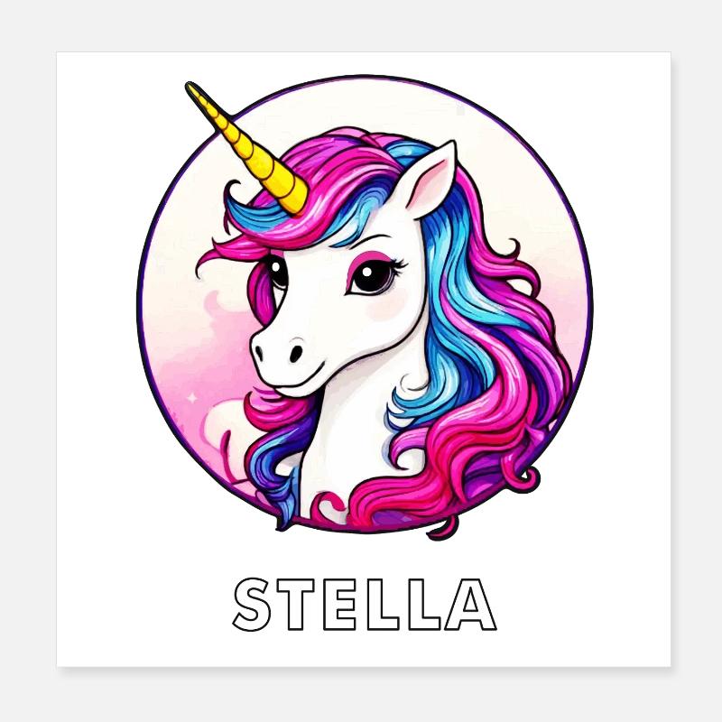 UNICORN Stella Poster 8" x 8" (20x20 cm)