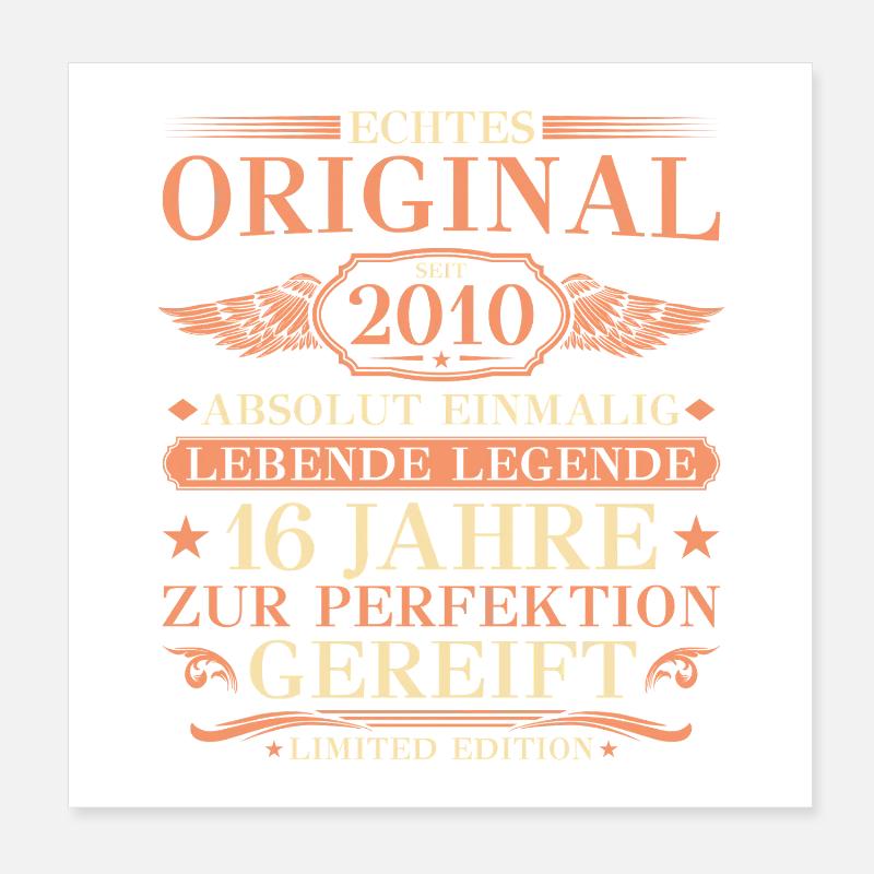 2010 Vintage Absolument Unique 16e anniversaire Poster 20 x 20 cm