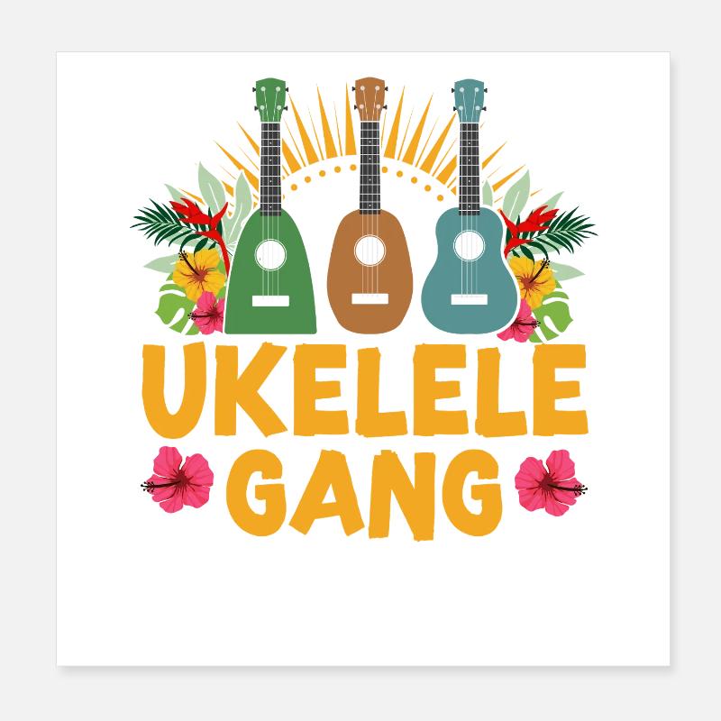 Équipement de ukulélé ukélé hawaïen Poster 20 x 20 cm