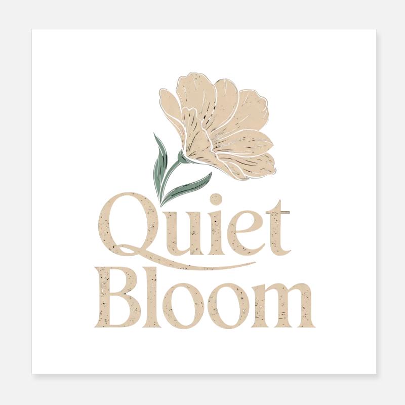 Quiet Bloom – Delicate Bloom Poster 8" x 8" (20x20 cm)