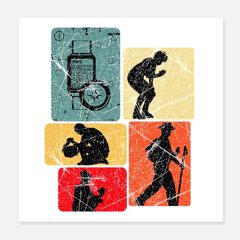 Entdeckerdesign: Expeditionen & Kompass Poster 20x20 cm