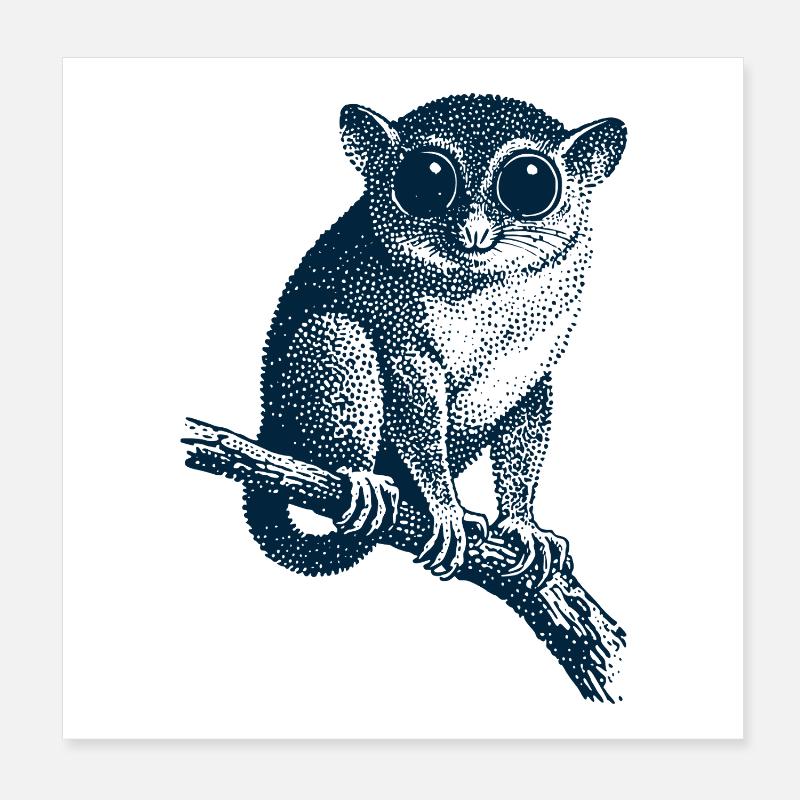 Tarsier - Koboldmaki Poster 20 x 20 cm