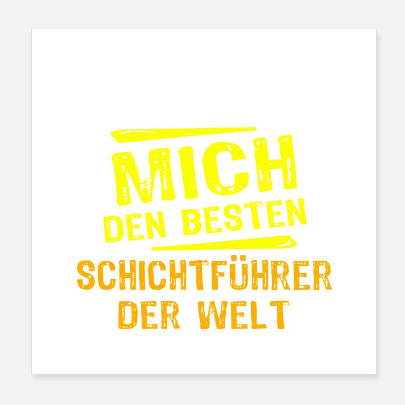Shift Supervisor Gift Poster 8" x 8" (20x20 cm)