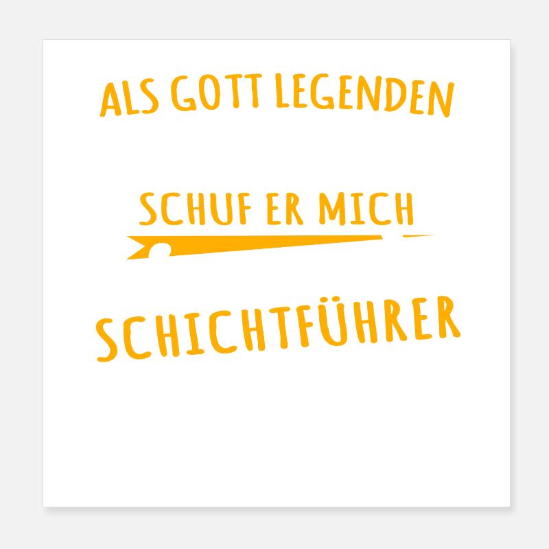 Shift Supervisor Poster 8" x 8" (20x20 cm)
