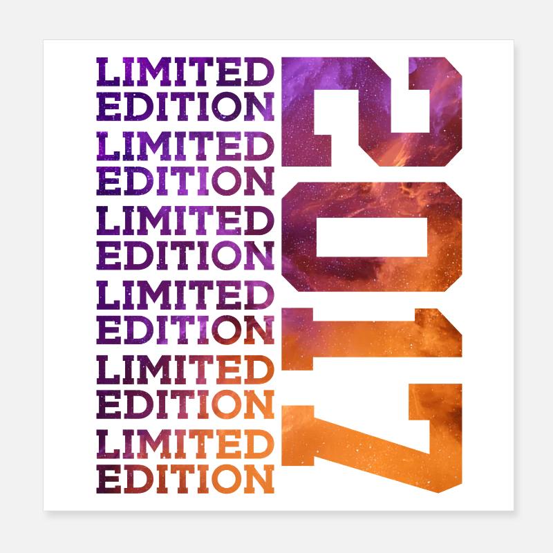 9 YEARS LIMITED EDITION 2017 9TH BIRTHDAY Poster 8" x 8" (20x20 cm)