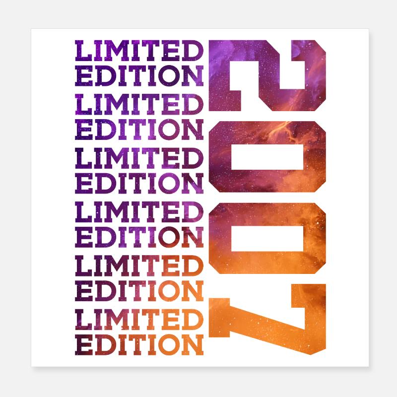 19 ANS ÉDITION LIMITÉE 2007 19E ANNIVERSAIRE Poster 20 x 20 cm