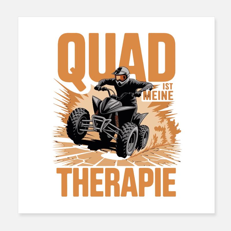 Le quad est mon endurance tout-terrain pour un ATV Enduro Poster 20 x 20 cm