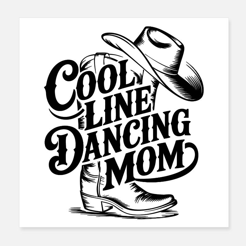 Line Dance Mama Poster 20x20 cm