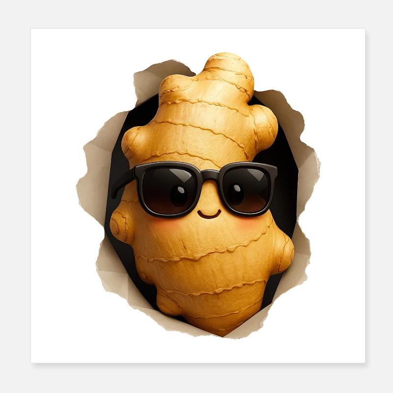 gingembre Poster 20 x 20 cm