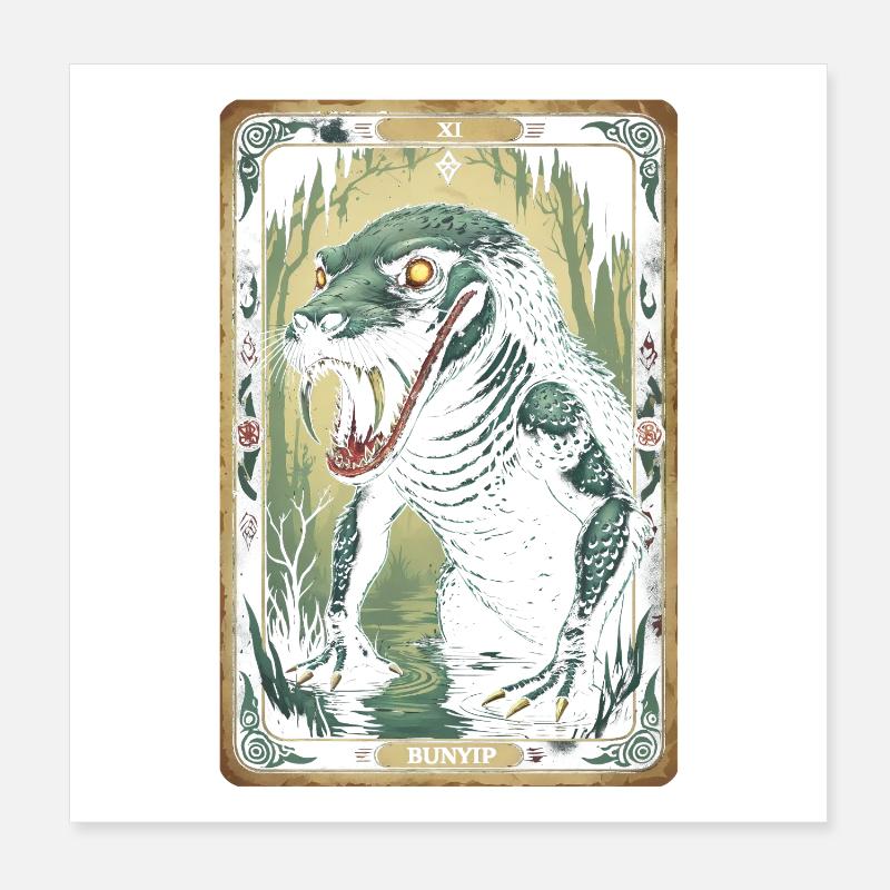 Bunyip Mythological Creatures Poster 8" x 8" (20x20 cm)