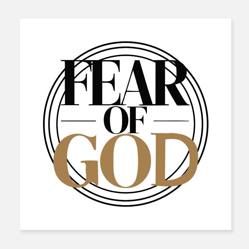 Fear Typography Print Poster 8" x 8" (20x20 cm)