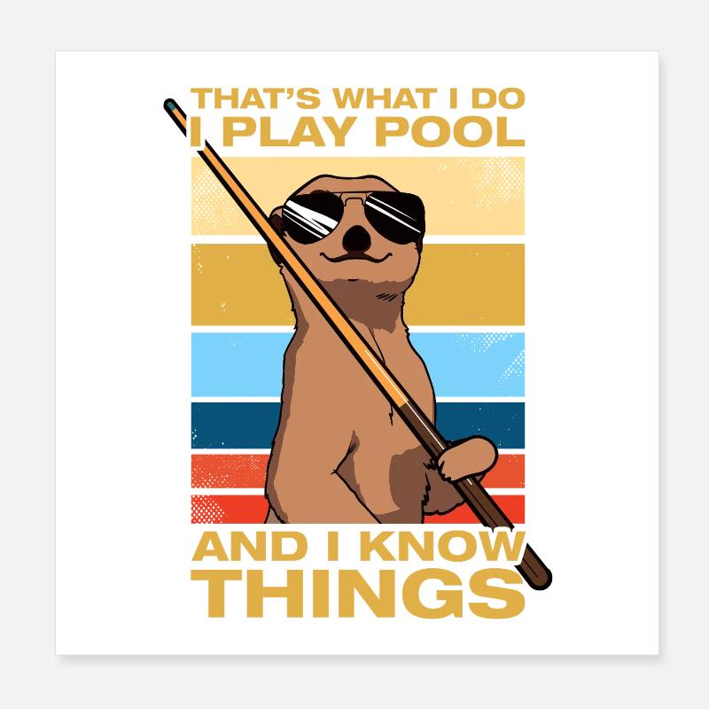C’est ce que je fais, joueur de billard drôle Poster 20 x 20 cm
