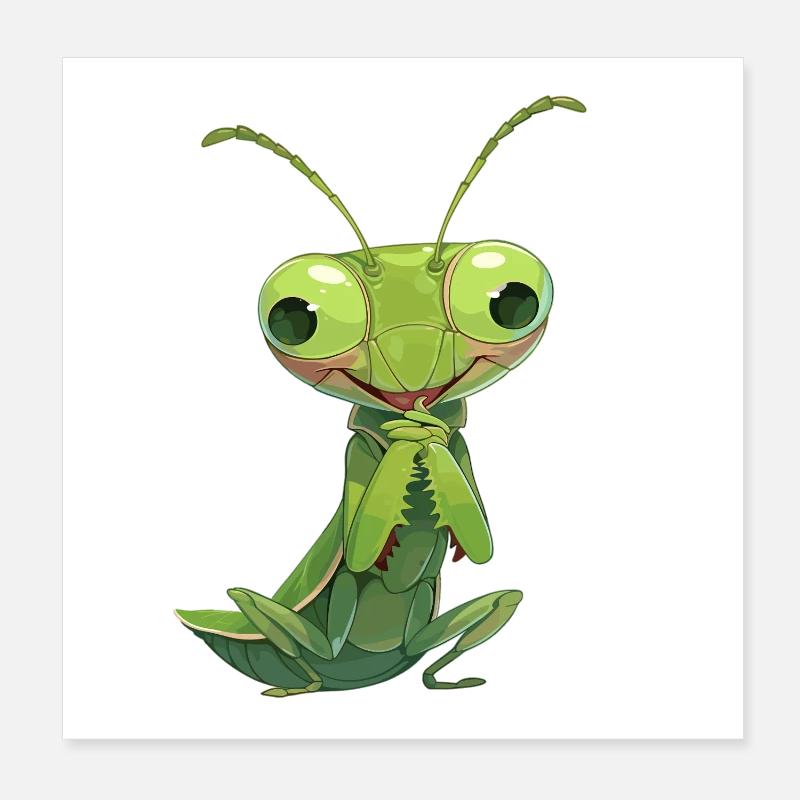 Praying mantises Praying mantis Poster 8" x 8" (20x20 cm)