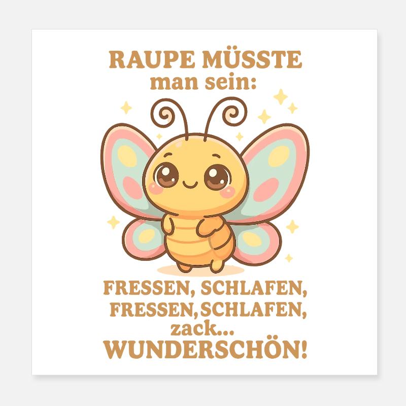 Diction de chenille – Zack Beautiful Poster 20 x 20 cm