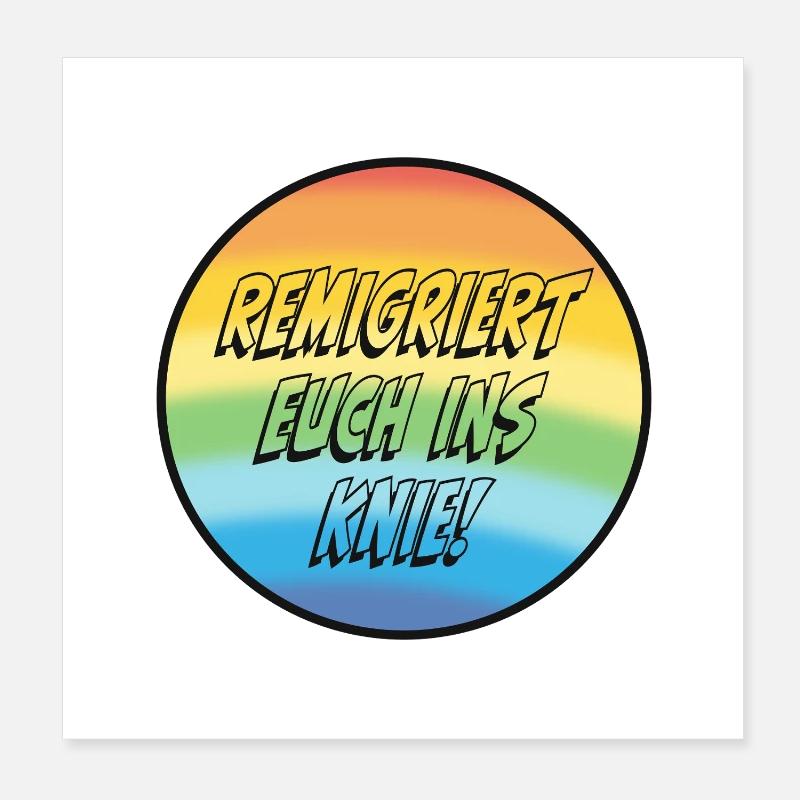 Mettez-vous à genoux ! Poster 20 x 20 cm