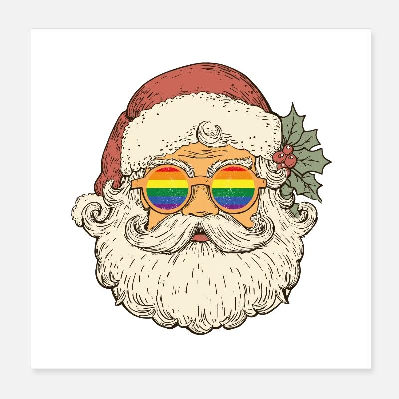 Pride Santa – Noël avec amour Poster 20 x 20 cm