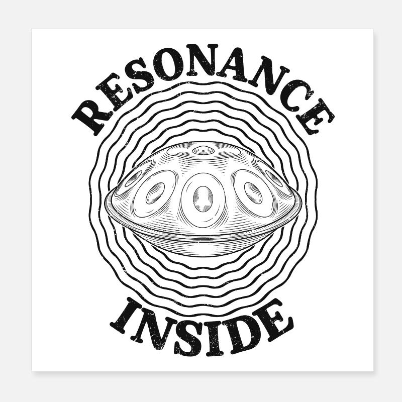 Resonance Inside Handpan Poster 20x20 cm