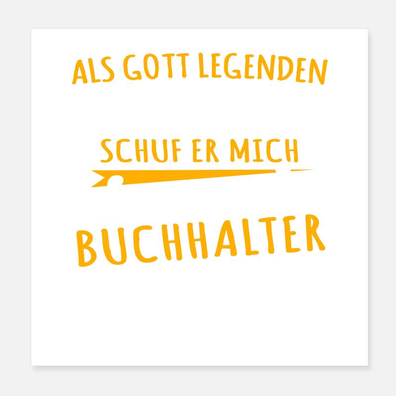 Buchhalter Poster 20x20 cm