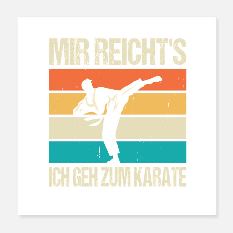 Karate Training Gifts Karate Training Poster 8" x 8" (20x20 cm)