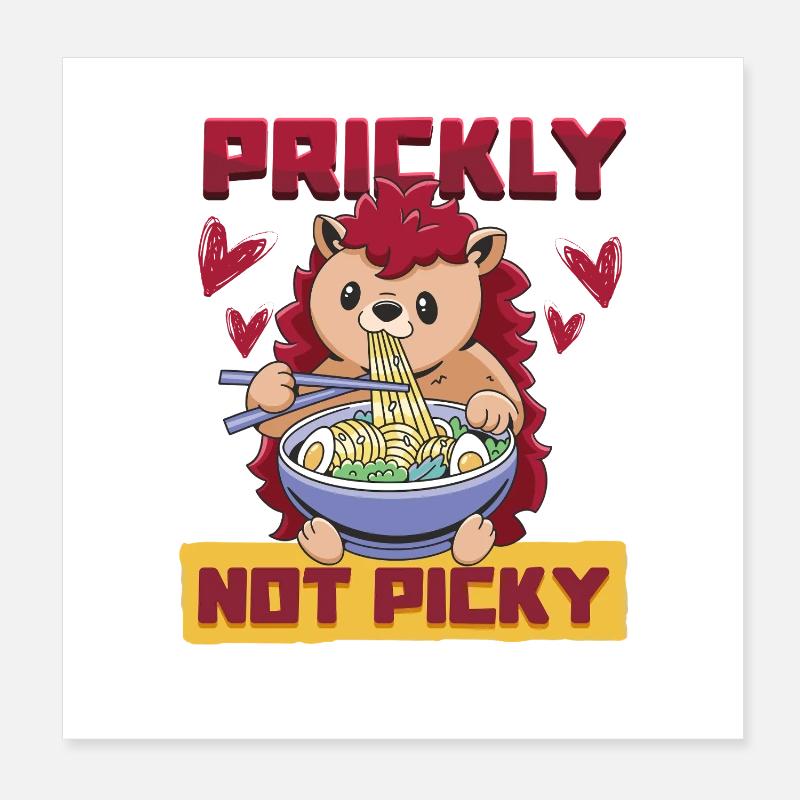 Jour du hérisson tag Igel Épineux Pas difficile Poster 20 x 20 cm