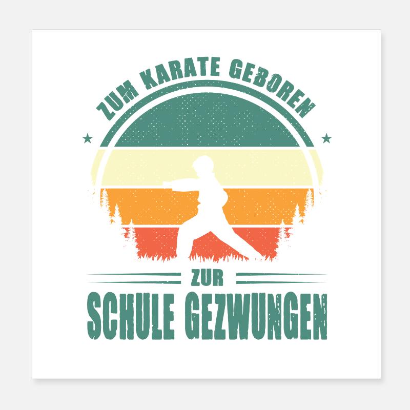 Karate Training Geschenke Karatetraining Poster 20x20 cm