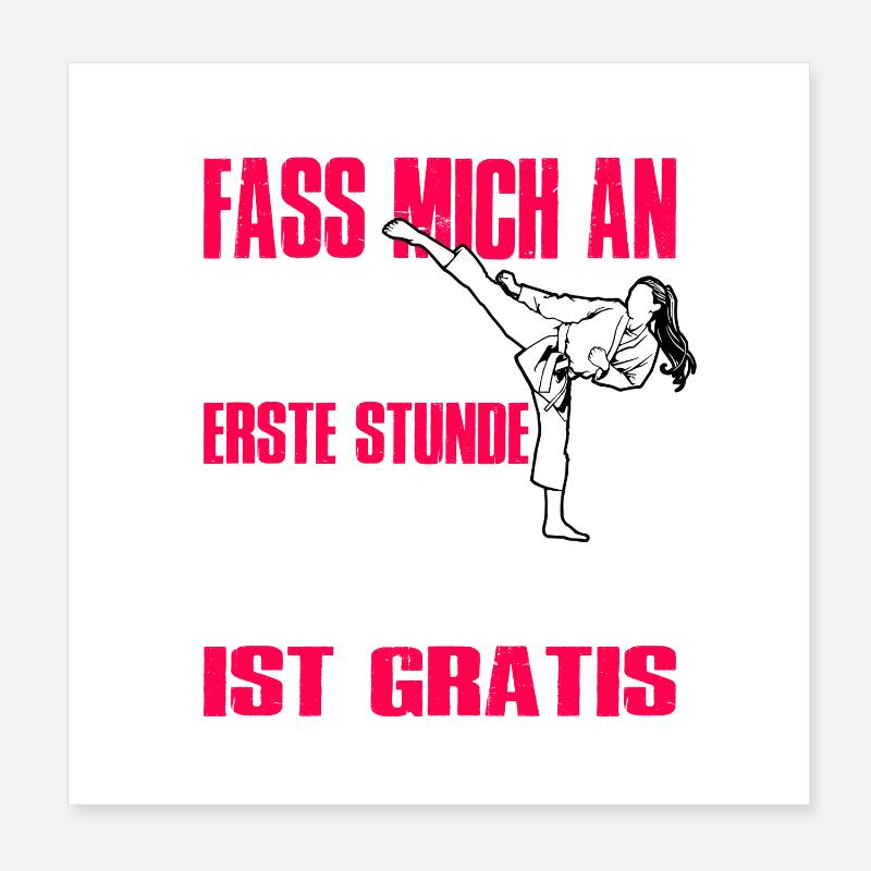 Karate Training Geschenke Karatetraining Poster 20x20 cm