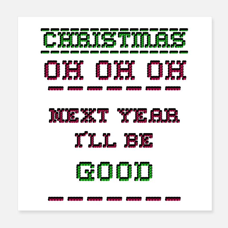 Pixel de Noël Poster 20 x 20 cm
