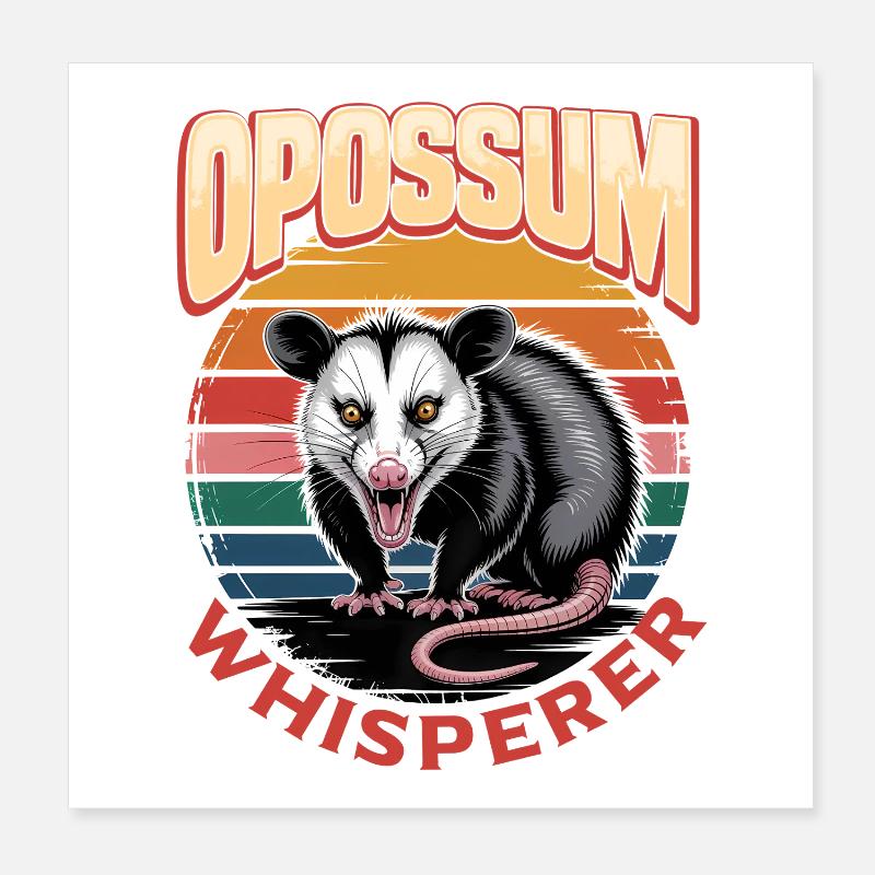 Drôle d’opossum Poster 20 x 20 cm
