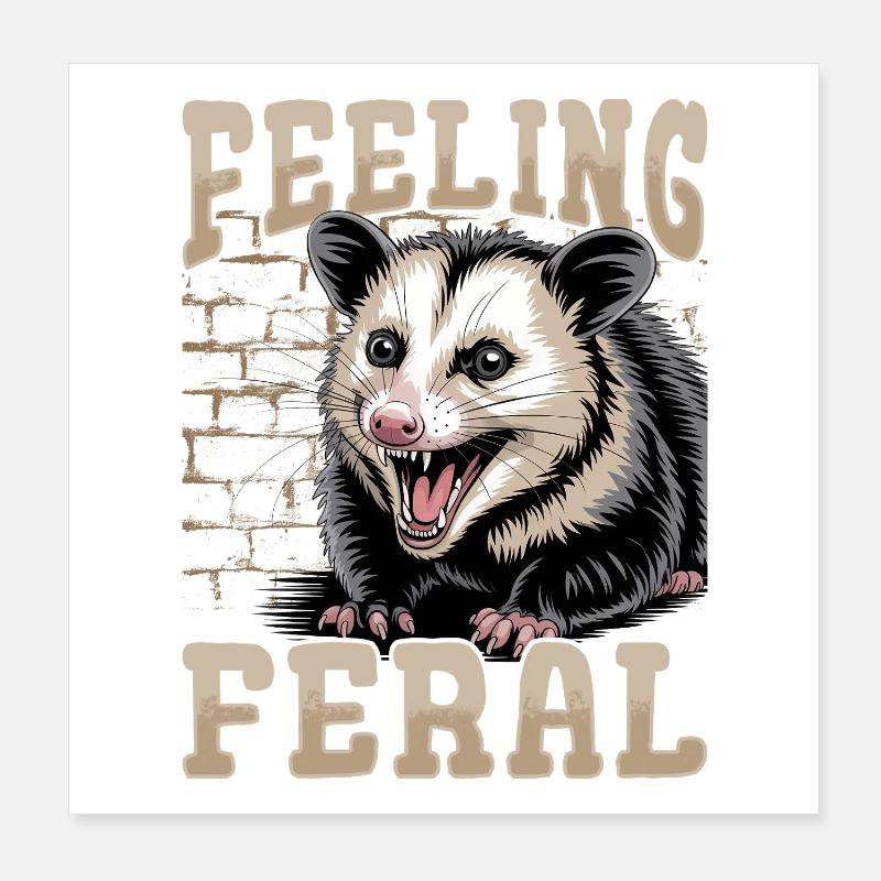 Drôle d’opossum Poster 20 x 20 cm
