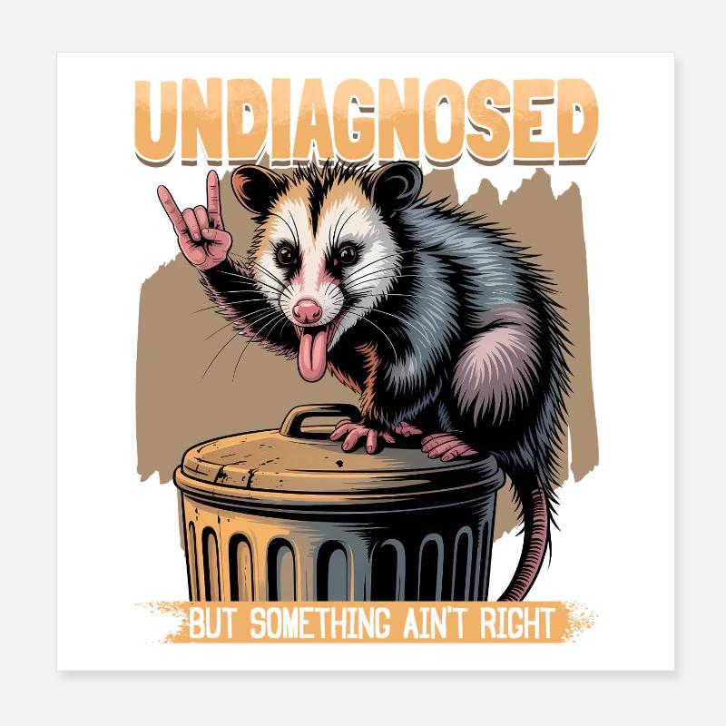 Drôle d’opossum Poster 20 x 20 cm