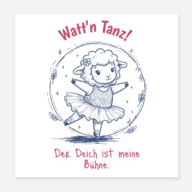 La diga è il mio palco | Danza Watt ́n Poster 20x20 cm