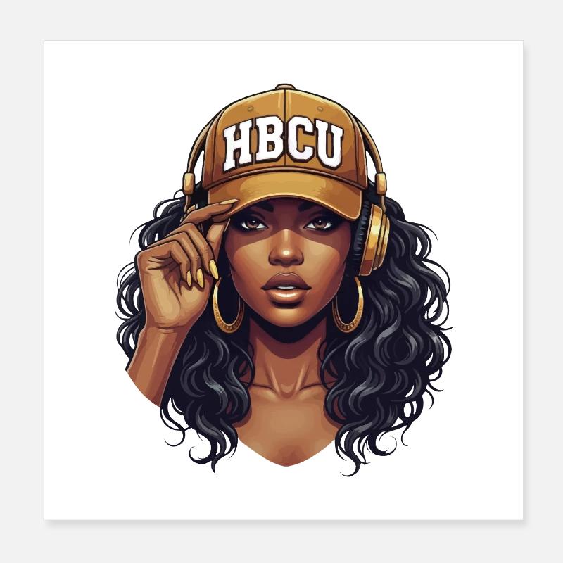 HBCU – African Roots Black Excellence Pride Poster 8" x 8" (20x20 cm)