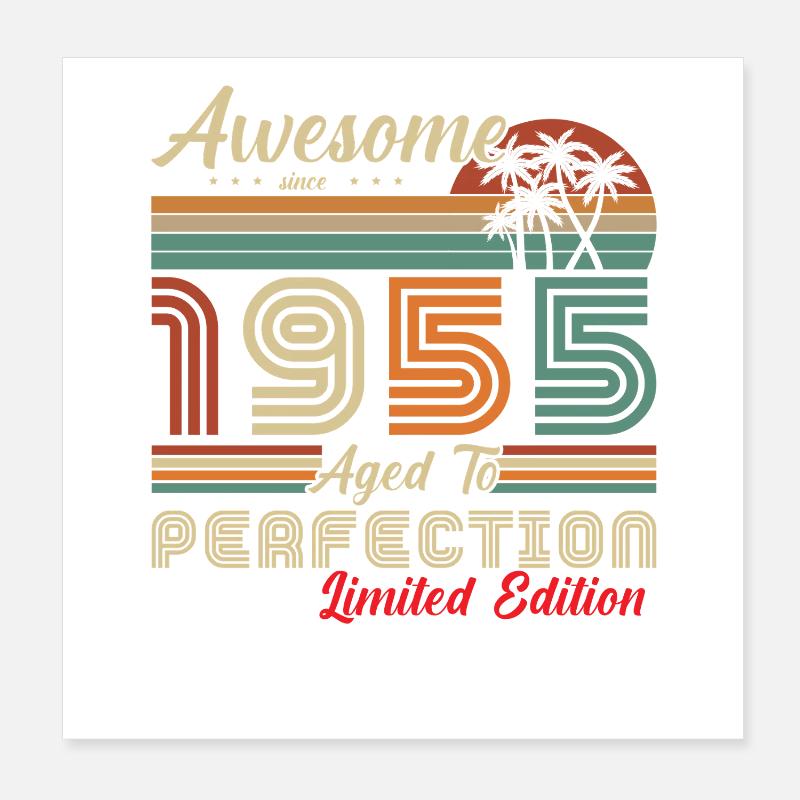  awesome since 1955 Poster 20 x 20 cm