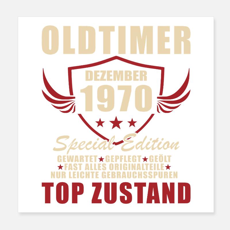 Oldtimer 1970 Special Edition Poster 20x20 cm