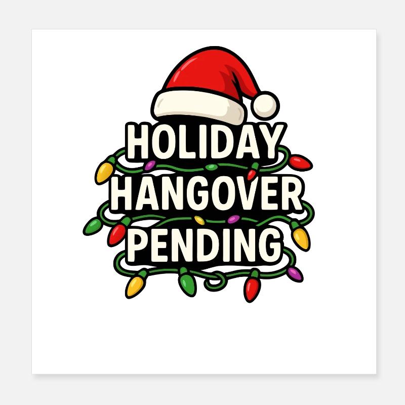 Weihnachtskater vor Weihnachten – Pfui! Poster 20x20 cm