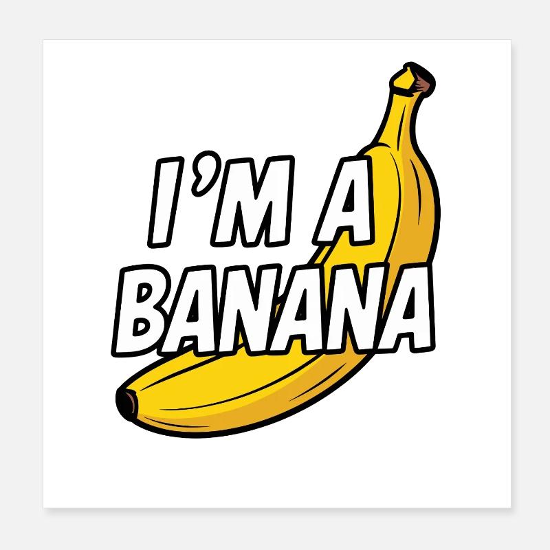 Dans un mème banane drôle, je suis un Poster 20 x 20 cm