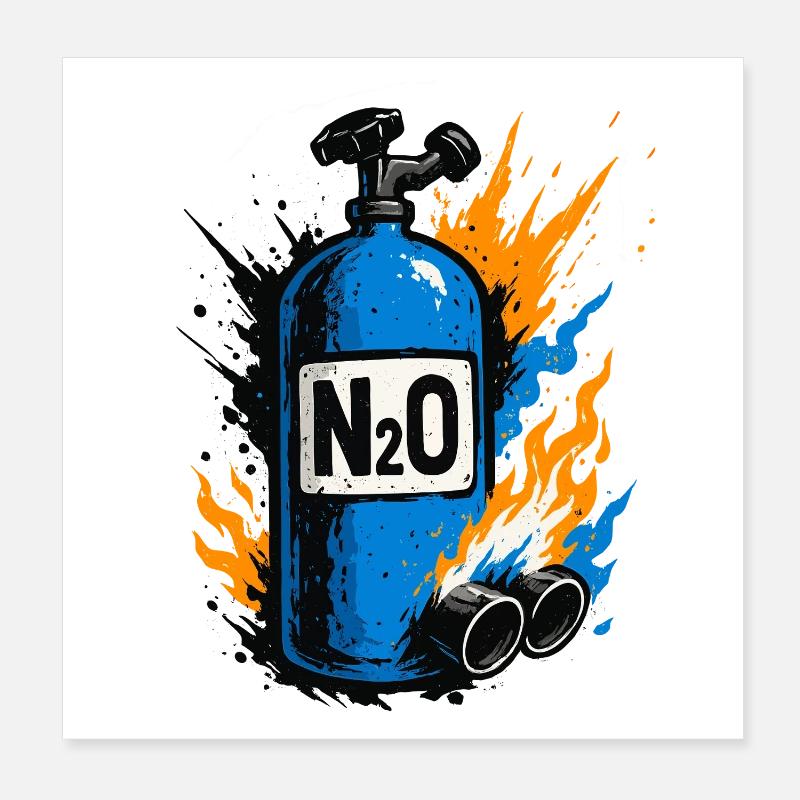 N2O Bottle Racing, maillot Nitro Power Poster 20 x 20 cm