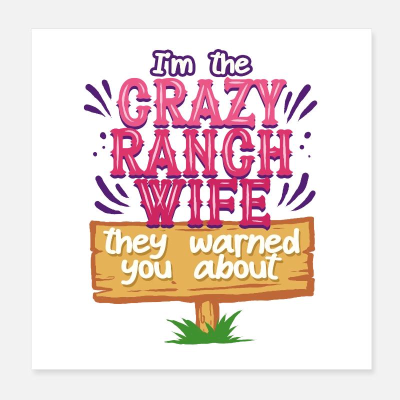 Épouse d’une mère fermière Poster 20 x 20 cm