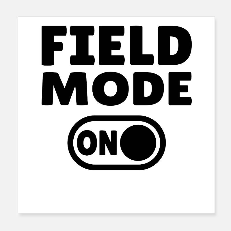 Field Mode ON – Athletics Poster 8" x 8" (20x20 cm)