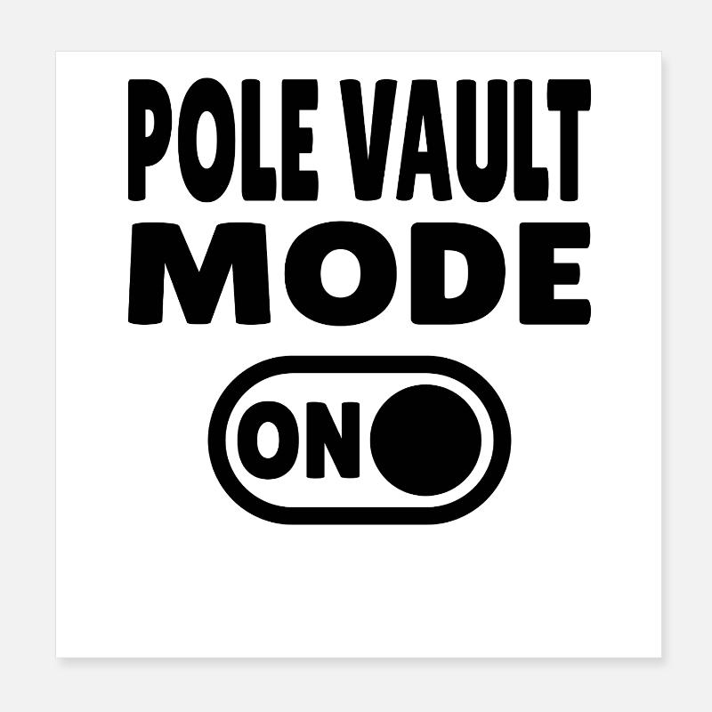 Mode saut à la perche ACTIVÉ – Stabhochsprung Poster 20 x 20 cm